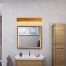 Minimalistisch Wandlampe/Spiegelleuchte LED Linear Holz Schlafzimmer 