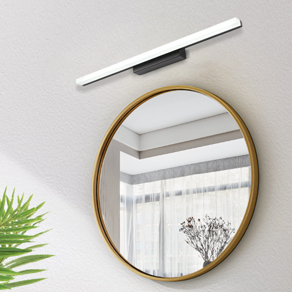Modern Wandleuchte Spiegelleuchte LED Linear Schwarz Metall Badezimmer