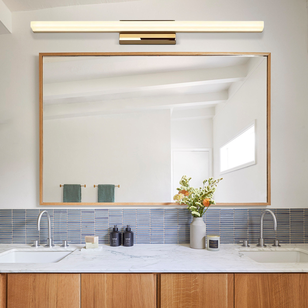 Modern Wandleuchte Spiegelleuchte LED Linear Schwarz Metall Badezimmer