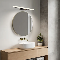 Modern Wandleuchte Spiegelleuchte LED Linear Schwarz Metall Badezimmer