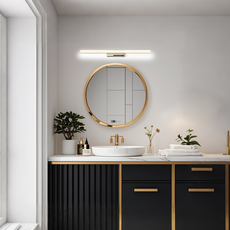 Modern Wandleuchte Spiegelleuchte LED Linear Schwarz Metall Badezimmer