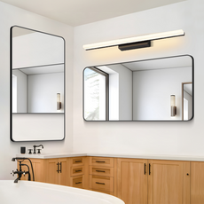 Modern Wandleuchte Spiegelleuchte LED Linear Schwarz Metall Badezimmer