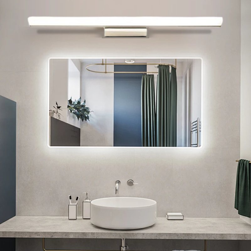 Modern Wandleuchte Spiegelleuchte LED Linear Schwarz Metall Badezimmer