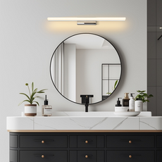 Modern Wandleuchte Spiegelleuchte LED Linear Schwarz Metall Badezimmer