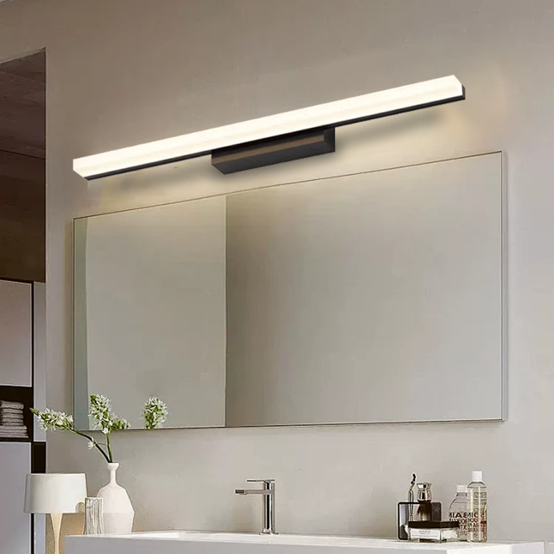 Modern Wandleuchte Spiegelleuchte LED Linear Schwarz Metall Badezimmer