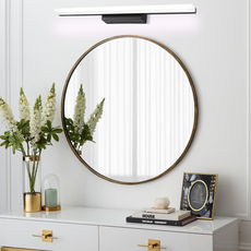 Modern Wandleuchte Spiegelleuchte LED Linear Schwarz Metall Badezimmer