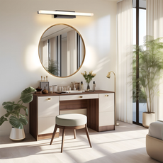 Modern Wandleuchte Spiegelleuchte LED Linear Schwarz Metall Badezimmer