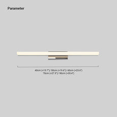 Modern Wandleuchte Spiegelleuchte LED Linear Schwarz Metall Badezimmer