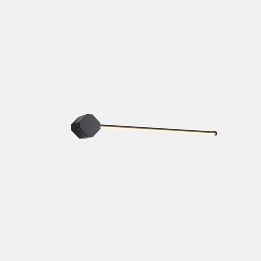 Minimalistische Wandleuchte Schwarz/Weiß Metall Acryl Linear Badezimmer