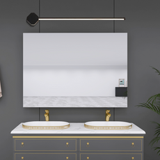 Minimalistische Wandleuchte Schwarz/Weiß Metall Acryl Linear Badezimmer