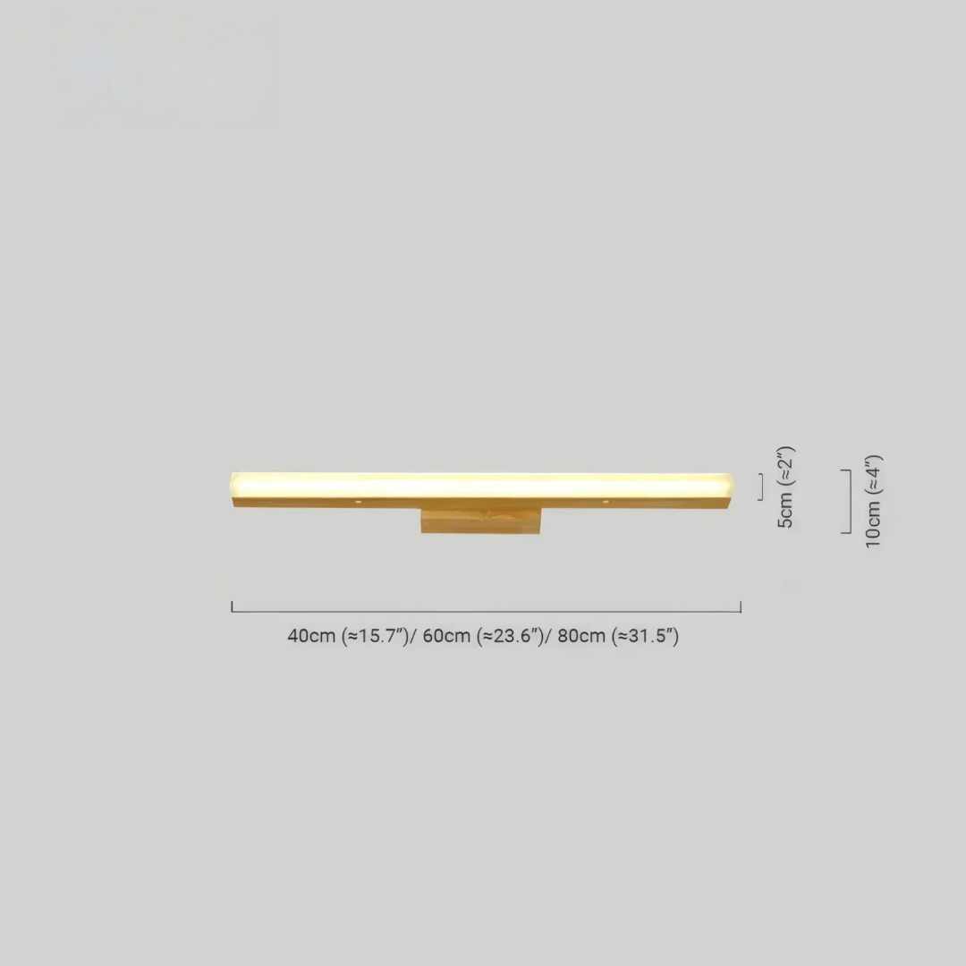 Modern Wandlampe Holz Gold Wohnzimmer