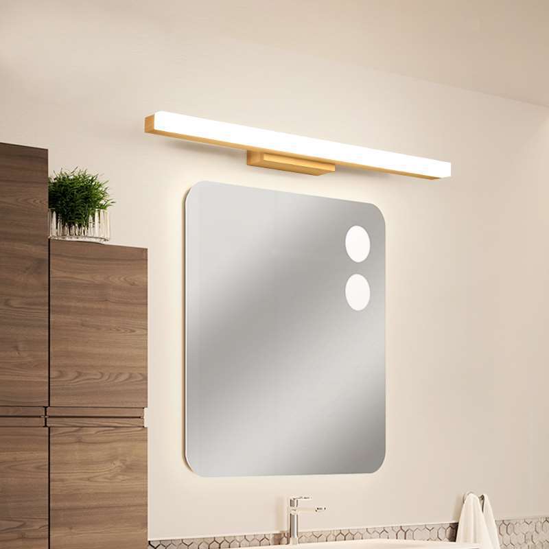 Modern Wandlampe Holz Gold Wohnzimmer