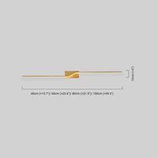 Modern Wandlampe Metall Kieselgel Gold Badezimmer