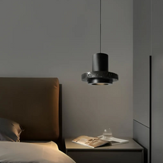 Modern Pendelleuchte Stein Schwarz Esszimmer