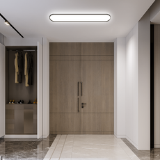 Minimalistisch Deckenleuchte LED Metall Elliptisch Schwarz Schlafzimmer