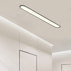 Minimalistisch Deckenleuchte LED Metall Elliptisch Schwarz Schlafzimmer