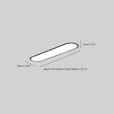 Minimalistisch Deckenleuchte LED Metall Elliptisch Schwarz Schlafzimmer