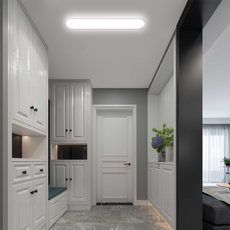 Minimalistisch Deckenleuchte LED Metall Elliptisch Schwarz Schlafzimmer