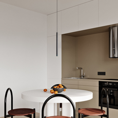 Moderne Pendelleuchte Schwarz/Weiß Metall Zylindrische Esszimmer