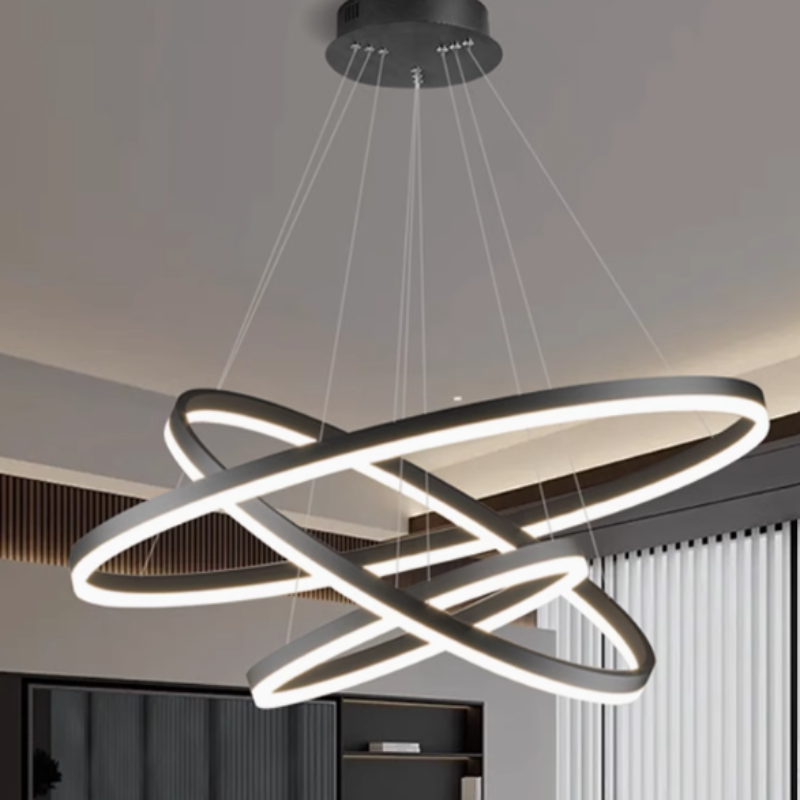 Klassisch Pendelleuchte Metall Schwarz Wohnzimmer