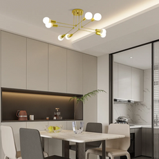 Modern Deckenleuchte LED Metall/Glas Schwarz Esszimmer