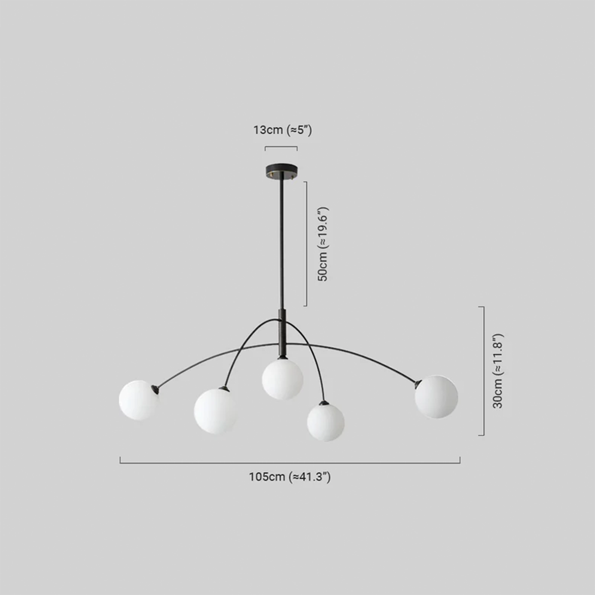 Modern Kronleuchter LED Dendritisch Schwarz Metall Wohnzimmer