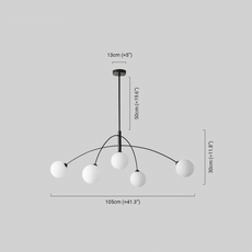 Modern Kronleuchter LED Dendritisch Schwarz Metall Wohnzimmer