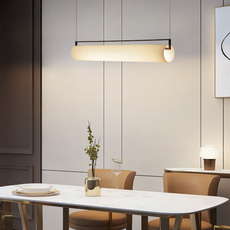 Moderne Pendelleuchte Weiß Metall Acryl Zylindrische Wohnzimmer