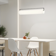 Moderne Pendelleuchte Weiß Metall Acryl Zylindrische Wohnzimmer