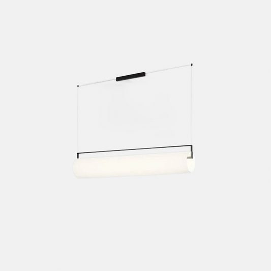 Moderne Pendelleuchte Weiß Metall Acryl Zylindrische Wohnzimmer
