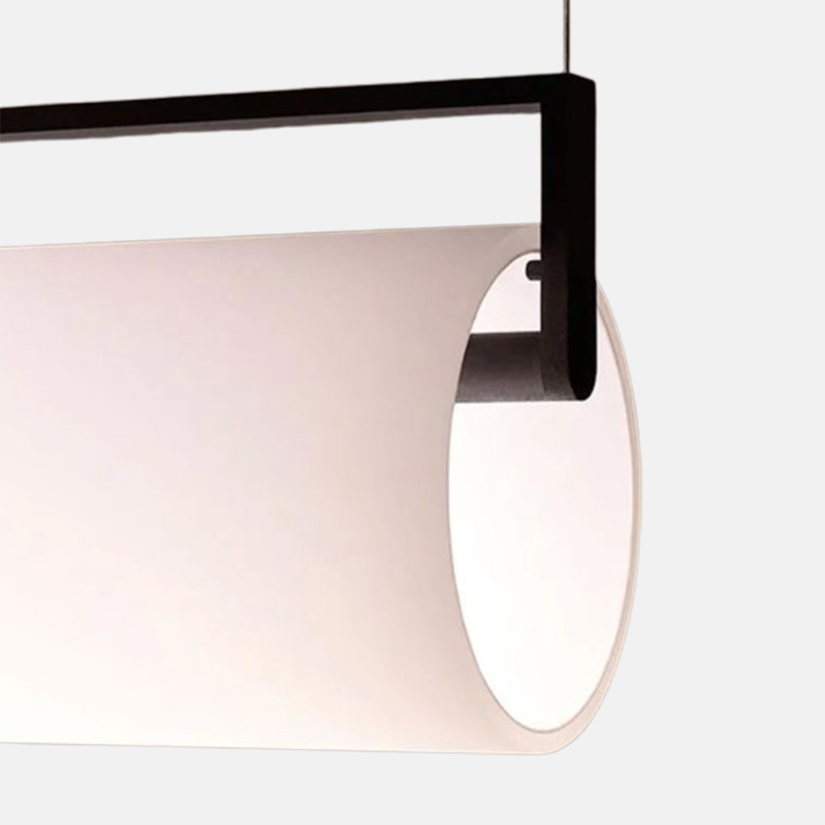 Moderne Pendelleuchte Weiß Metall Acryl Zylindrische Wohnzimmer