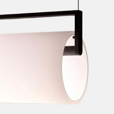 Moderne Pendelleuchte Weiß Metall Acryl Zylindrische Wohnzimmer