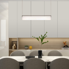 Moderne Pendelleuchte Weiß Metall Acryl Zylindrische Wohnzimmer