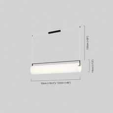 Moderne Pendelleuchte Weiß Metall Acryl Zylindrische Wohnzimmer