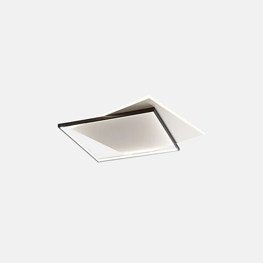 Moderne Deckenleuchte Schwarz Metall Acryl Quadrat Wohnzimmer