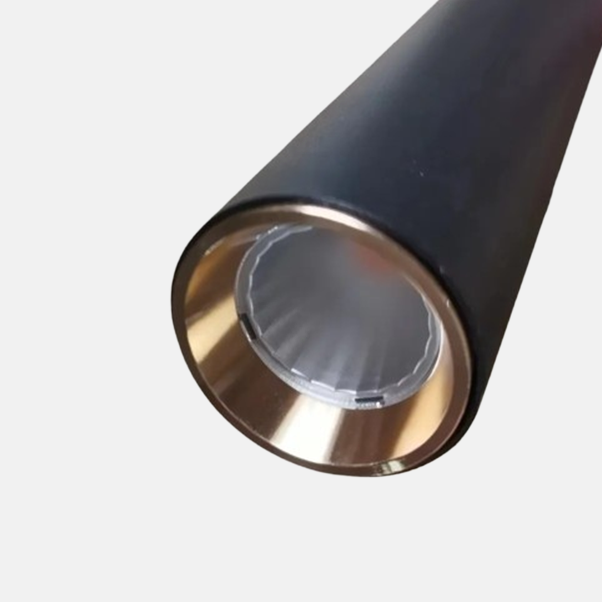 Minimalistische Pendelleuchte Schwarz Metall Zylindrisch Schlafzimmer