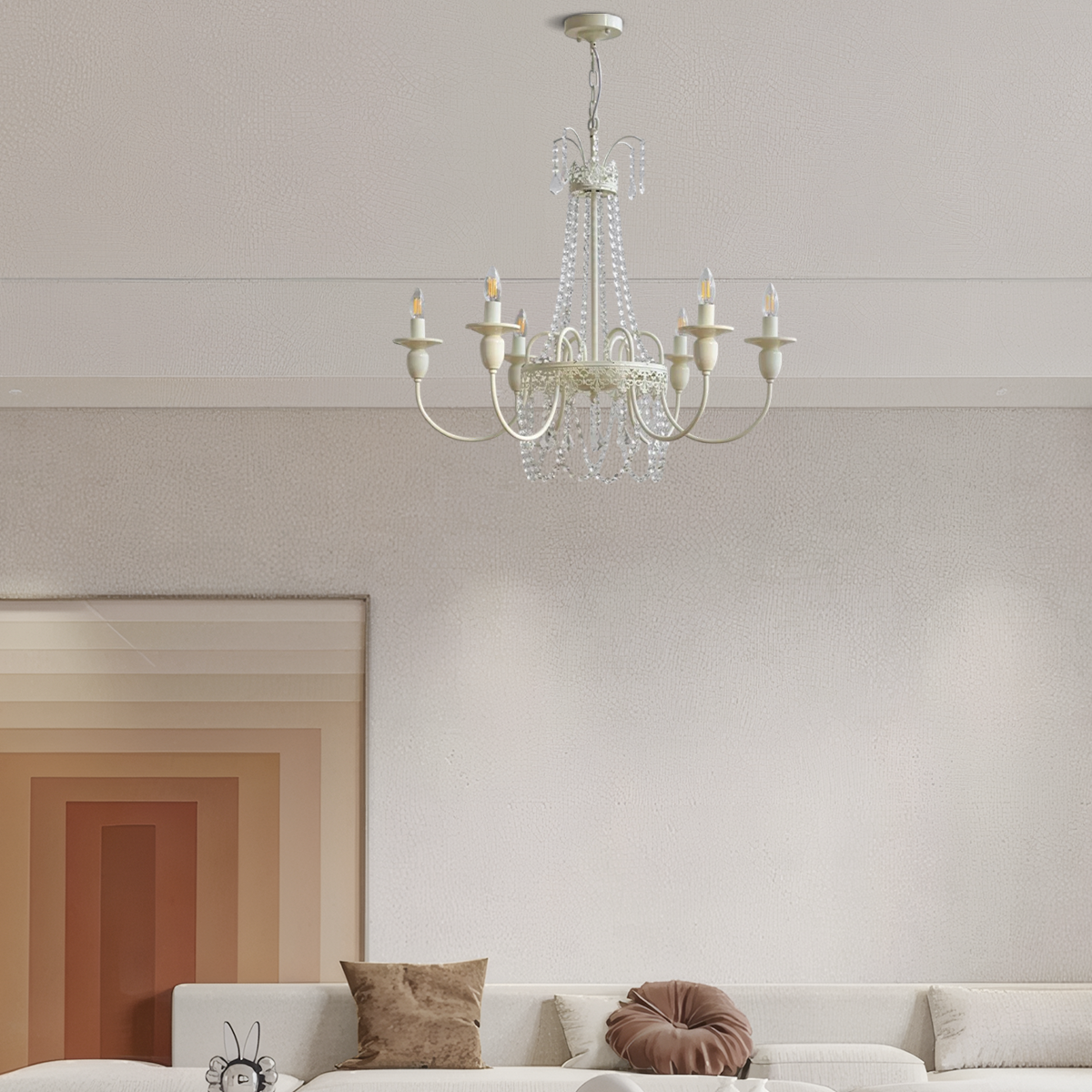 Royal Kronleuchter LED Dendritisch Gelb Metall Glas Wohnzimmer