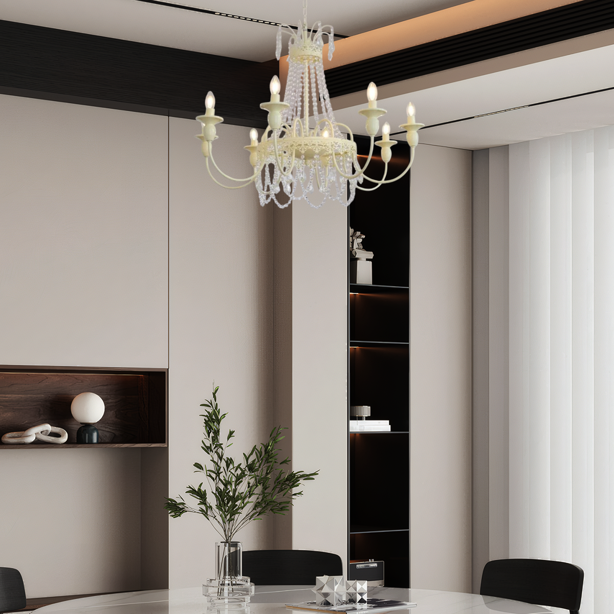 Royal Kronleuchter LED Dendritisch Gelb Metall Glas Wohnzimmer
