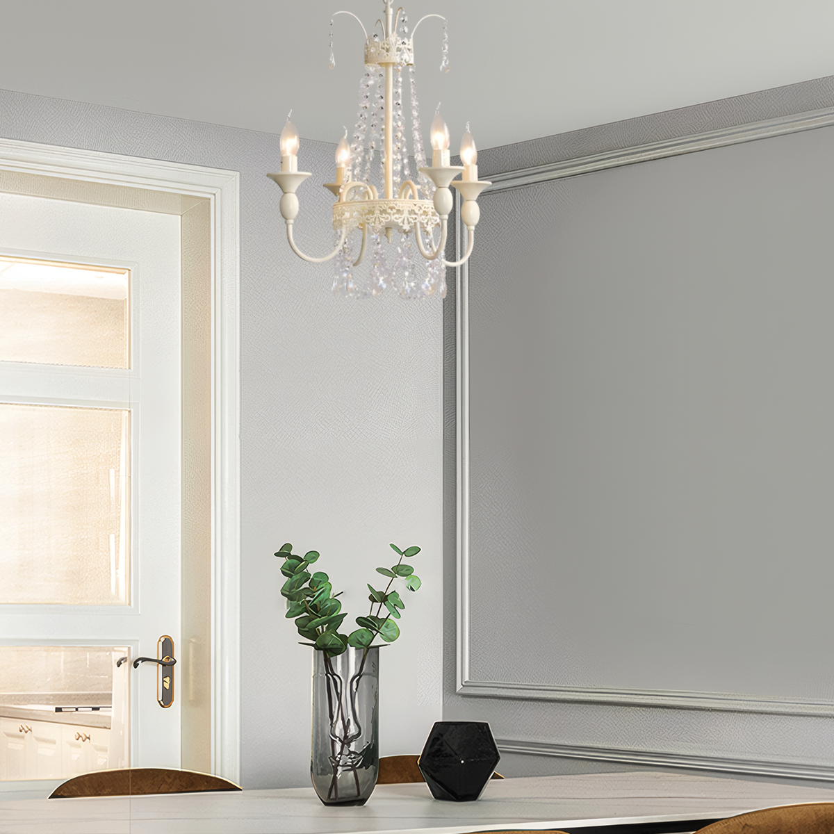 Royal Kronleuchter LED Dendritisch Gelb Metall Glas Wohnzimmer