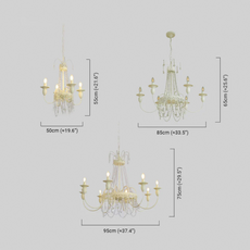 Royal Kronleuchter LED Dendritisch Gelb Metall Glas Wohnzimmer