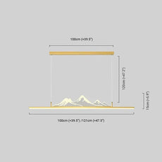 Modern Pendelleuchte Metall Schwarz/Gold Wohnzimmer