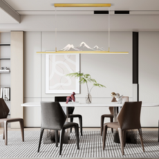 Modern Pendelleuchte Metall Schwarz/Gold Wohnzimmer