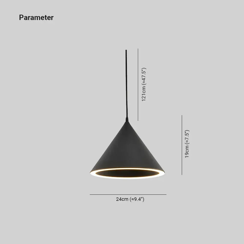 Morandi Pendelleuchte LED Schwarz Acryl Schlaf/Ess/Wohnzimmer