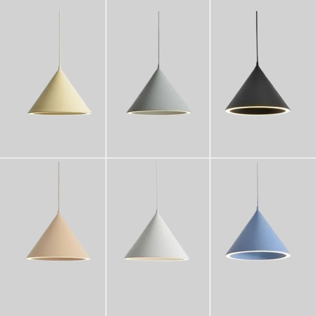 Morandi Pendelleuchte LED Schwarz Acryl Schlaf/Ess/Wohnzimmer
