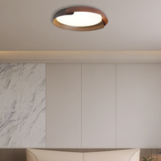 Modern Deckenleuchte LED Metall Acryl Rund Schwarz Weiß Schlafzimmer