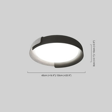 Modern Deckenleuchte LED Metall Acryl Rund Schwarz Weiß Schlafzimmer