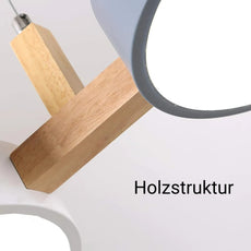 Morandi Pendelleuchte LED 3 Flamming -Solide Holzstruktur