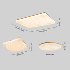 Minimalistisch Deckenleuchte LED Holz Geometric Weiß Schlafzimmer