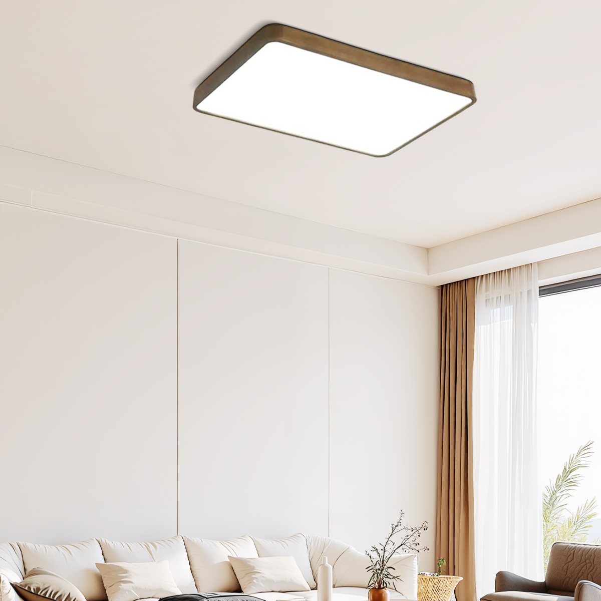 Minimalistisch Deckenleuchte LED Geometric Holz Schlafzimmer