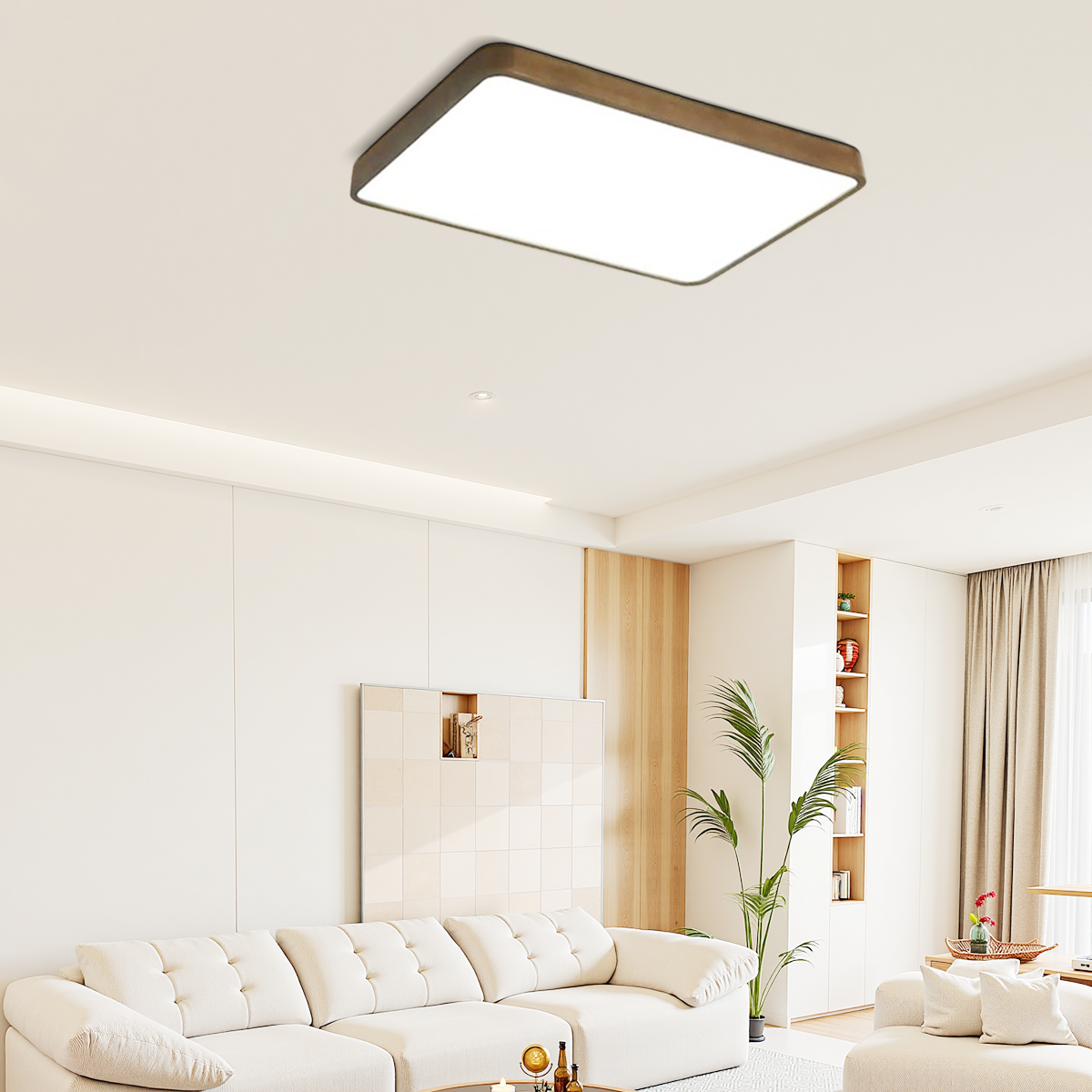 Minimalistisch Deckenleuchte LED Geometric Holz Schlafzimmer